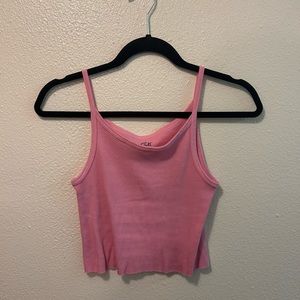 pink brandy melville cropped tank top